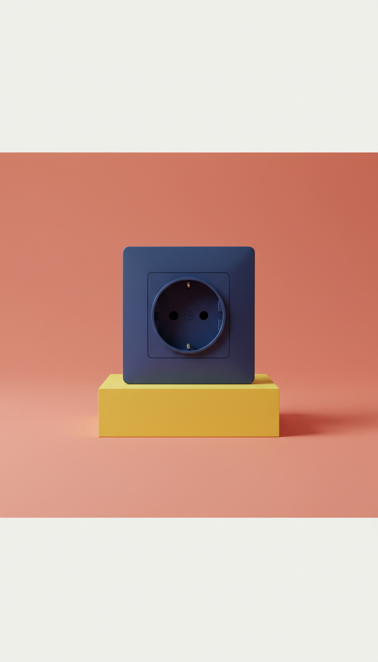 Matte Black European Wall Socket